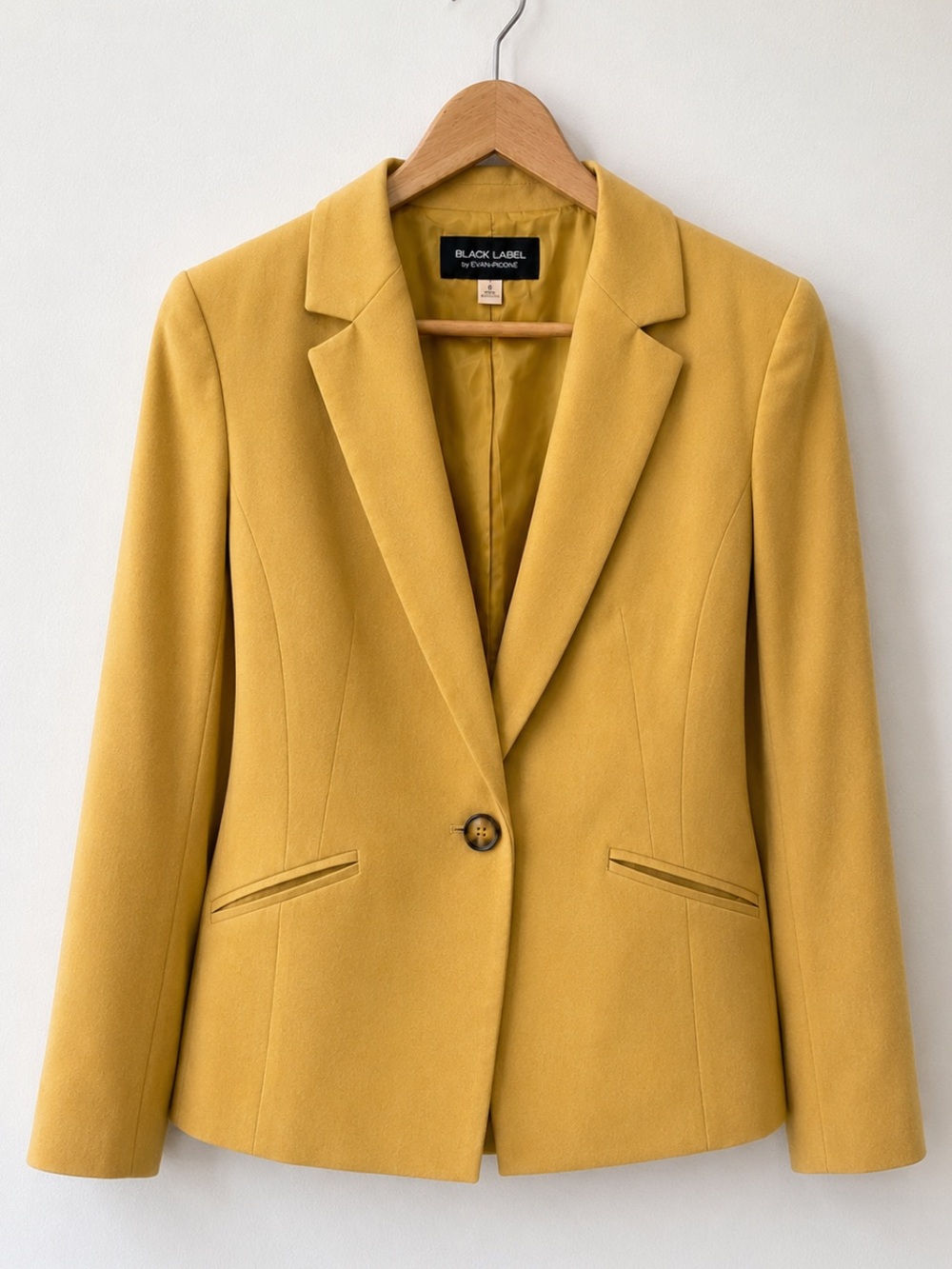 Black Label by Evan-Picone Mustard Blazer Jacket